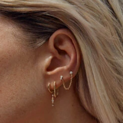 Oval Paperclip Hoop Earrings In 10k Gold -Fashion Accessories Store oval paperclip hoop earrings in 10k gold medley jewellery earrings 39714242986214