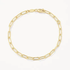 Paperclip Chain Bracelet In Gold