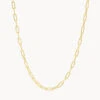 Paperclip Chain Necklace In Gold