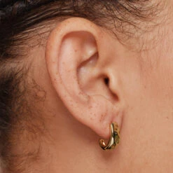 Peridot Multi Gemstone Curve Huggies In Gold -Fashion Accessories Store peridot multi gemstone curve huggies in gold medley jewellery earrings 42638469791974