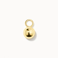 Plain Ball Charm In 10k Gold