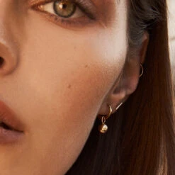 Plain Ball Charm In 10k Gold -Fashion Accessories Store plain ball charm in 10k gold medley jewellery earrings 39099763654886