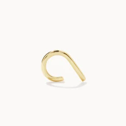 Plain Bar Single Ear Cuff In 10k Gold -Fashion Accessories Store plain bar single ear cuff in 10k gold medley jewellery earrings 39071828017382
