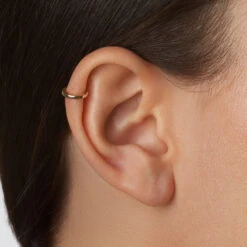 Plain Bar Single Ear Cuff In 10k Gold -Fashion Accessories Store plain bar single ear cuff in 10k gold medley jewellery earrings 39079916372198