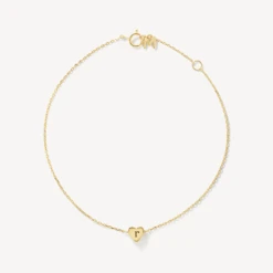 Plain Heart Bracelet In 10k Gold -Fashion Accessories Store plain heart bracelet in 10k gold medley jewellery bracelets bangle 40330961060070
