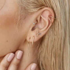 Plain Lightning Stud Earrings In 10k Gold -Fashion Accessories Store plain lightning stud earrings in 10k gold medley jewellery earrings 41241432555750