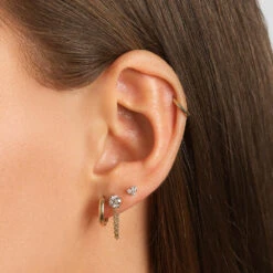 Plain Mini Huggie Earrings In 10k Gold -Fashion Accessories Store plain mini huggie earrings in 10k gold medley jewellery earrings 38780588589286