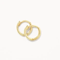 Plain Mini Huggie Earrings In 10k Gold -Fashion Accessories Store plain mini huggie earrings in 10k gold medley jewellery earrings 38780592029926