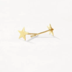 Plain Star Stud Earrings In 10k Gold -Fashion Accessories Store plain star stud earrings in 10k gold medley jewellery earrings 41223668203750