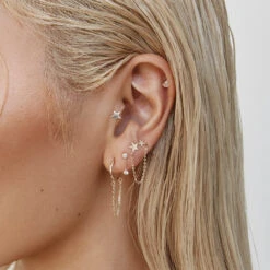 Plain Star Stud Earrings In 10k Gold -Fashion Accessories Store plain star stud earrings in 10k gold medley jewellery earrings 41241417482470