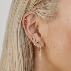 Plain Star Stud Earrings In 10k Gold -Fashion Accessories Store plain star stud earrings in 10k gold medley jewellery earrings 41241418694886