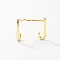 Plain Suspender Half Stud Earrings In Gold -Fashion Accessories Store plain suspender half stud earrings in gold medley jewellery earrings 41811242647782