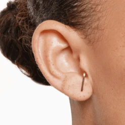 Plain Suspender Half Stud Earrings In Gold -Fashion Accessories Store plain suspender half stud earrings in gold medley jewellery earrings 41831518961894