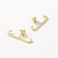 Plain Suspender Stud Earrings In Gold -Fashion Accessories Store plain suspender stud earrings in gold medley jewellery earrings 41811251757286