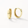 Polished Huggie Earrings In 10k Gold