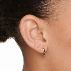 Polished Huggie Earrings In 10k Gold -Fashion Accessories Store polished huggie earrings in 10k gold medley jewellery earrings 41823996936422