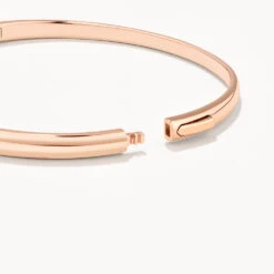 Polished Plain Bangle In Rose Gold -Fashion Accessories Store polished plain bangle in rose gold medley jewellery bangle bracelet 37533101785318