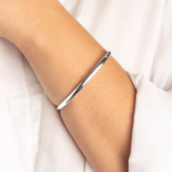 Polished Plain Bangle In Silver -Fashion Accessories Store polished plain bangle in silver medley jewellery bangle bracelet 18325499609247