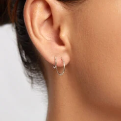 Polished Sleeper Earrings In Silver -Fashion Accessories Store polished sleeper in sterling silver medley jewellery earrings 36380977660134