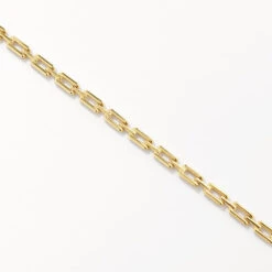 Rectangle Link Chain Bracelet In 10k Gold -Fashion Accessories Store rectangle link chain bracelet in 10k gold medley jewellery bangle bracelet 41223622918374