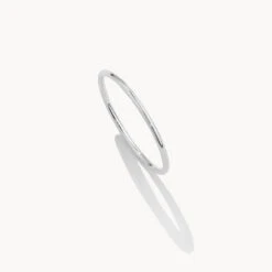 Thin Plain Stacker Ring In Silver -Fashion Accessories Store ring 38800833052902