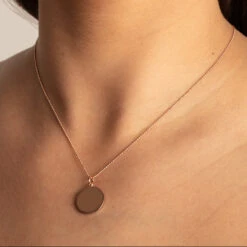 Full Moon Pendant In Rose Gold -Fashion Accessories Store rose gold engravable full moon circle pendant medley jewellery pendant 27930283016351
