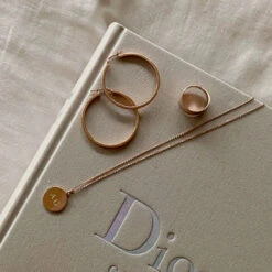 Full Moon Pendant In Rose Gold -Fashion Accessories Store rose gold engravable full moon circle pendant medley jewellery pendant 37572866277606