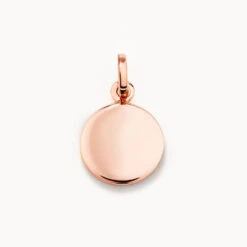 Mini Full Moon Pendant In Rose Gold -Fashion Accessories Store rose gold engravable mini moon circle pendant medley jewellery pendant 36836957585638