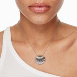 Shell Pendant Necklace In Silver -Fashion Accessories Store shell pendant necklace in silver medley jewellery pendant 42638540964070
