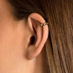 Slim Curve Single Ear Cuff In Gold -Fashion Accessories Store slim curve single ear cuff in gold medley jewellery earrings 38207796609254