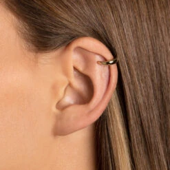 Slim Curve Single Ear Cuff In Gold -Fashion Accessories Store slim curve single ear cuff in gold medley jewellery earrings 38207796674790