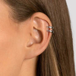 Slim Curve Single Ear Cuff In Silver -Fashion Accessories Store slim curve single ear cuff in silver medley jewellery earrings 38207795527910