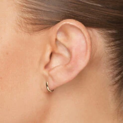 Slim Dome Huggie Stud Earrings In 10k Gold -Fashion Accessories Store slim dome huggie stud earrings in 10k gold medley jewellery earrings 41227238506726