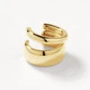 Split Band Single Ear Cuff In Gold