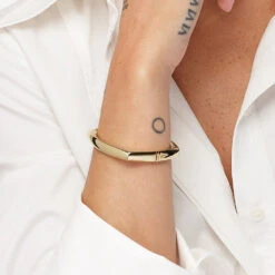 Square Edge Bangle In Gold -Fashion Accessories Store square edge bangle in gold medley jewellery bangle bracelet 40459373871334