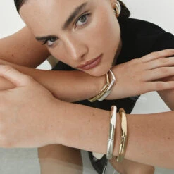 Square Edge Bangle In Gold -Fashion Accessories Store square edge bangle in gold medley jewellery bangle bracelet 40469768077542