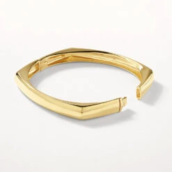 Square Edge Bangle In Gold -Fashion Accessories Store square edge bangle in gold medley jewellery bangle bracelet 40470407741670