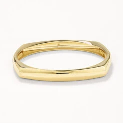 Square Edge Bangle In Gold