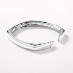 Square Edge Bangle In Silver -Fashion Accessories Store square edge bangle in silver medley jewellery bangle bracelet 40459346477286