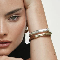 Square Edge Bangle In Silver -Fashion Accessories Store square edge bangle in silver medley jewellery bangle bracelet 40469770567910