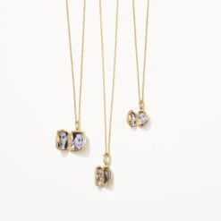 Engravable Square Locket Necklace In Gold -Fashion Accessories Store square gold locket necklace medley jewellery necklace 39064467538150