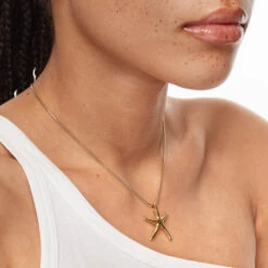 Starfish Pendant Necklace In Gold -Fashion Accessories Store starfish pendant necklace in gold sets 42662968459494