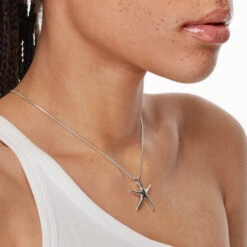 Starfish Pendant Necklace In Silver -Fashion Accessories Store starfish pendant necklace in silver sets 42662971769062