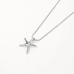 Starfish Pendant Necklace In Silver -Fashion Accessories Store starfish pendant necklace in silver sets 42662977568998