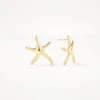 Starfish Stud Earrings In Gold