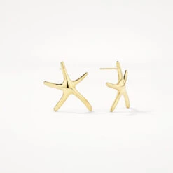 Starfish Stud Earrings In Gold