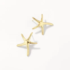Starfish Stud Earrings In Gold -Fashion Accessories Store starfish stud earrings in gold medley jewellery earrings 42638511767782