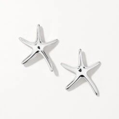 Starfish Stud Earrings In Silver -Fashion Accessories Store starfish stud earrings in silver medley jewellery earrings 42638716993766