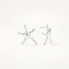 Starfish Stud Earrings In Silver
