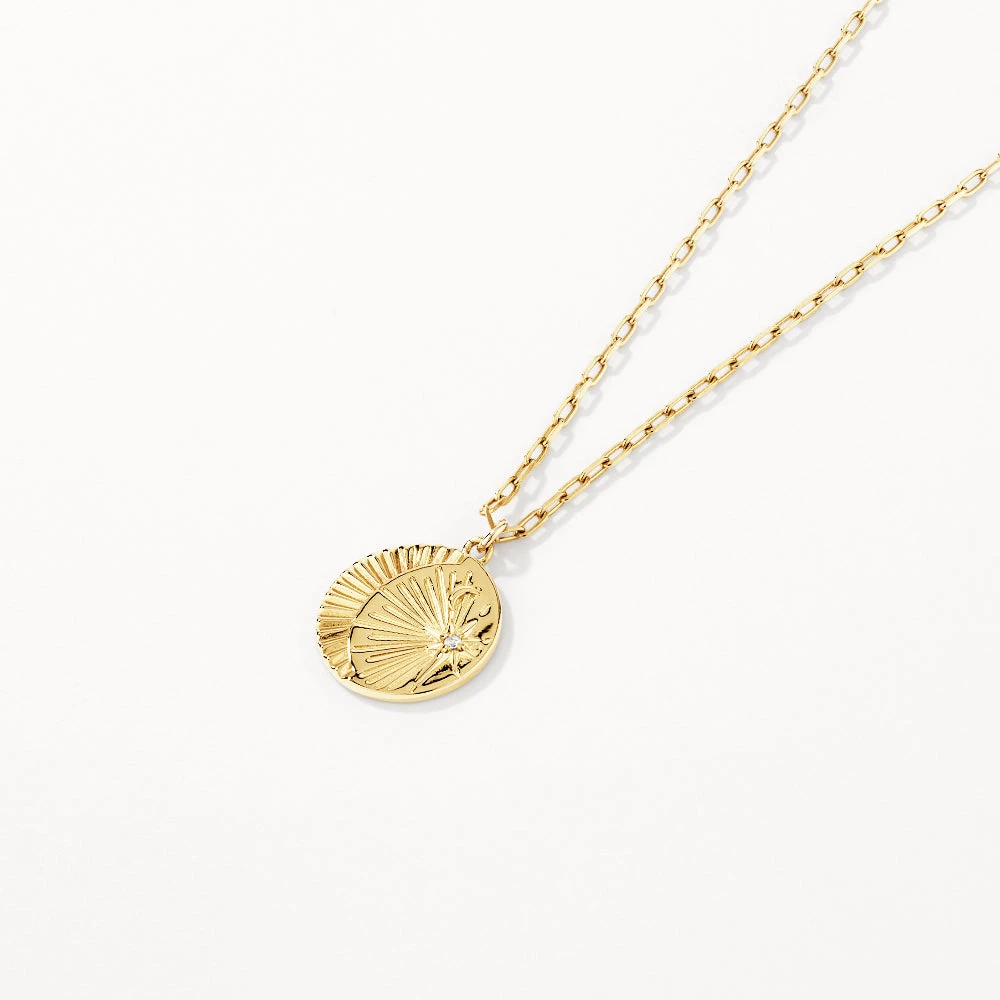 Sun And Moon Pendant Necklace In Gold 3 Sun And Moon Pendant Necklace In Gold - Image 3